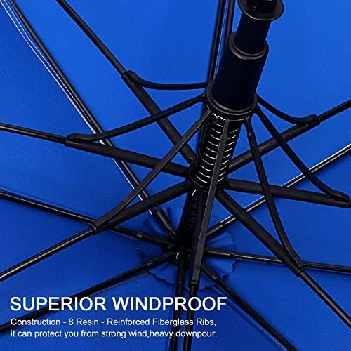68" Arc Vented UV Golf/Beach Umbrella - Auto Open, Extra Large Windproof Sun Sha