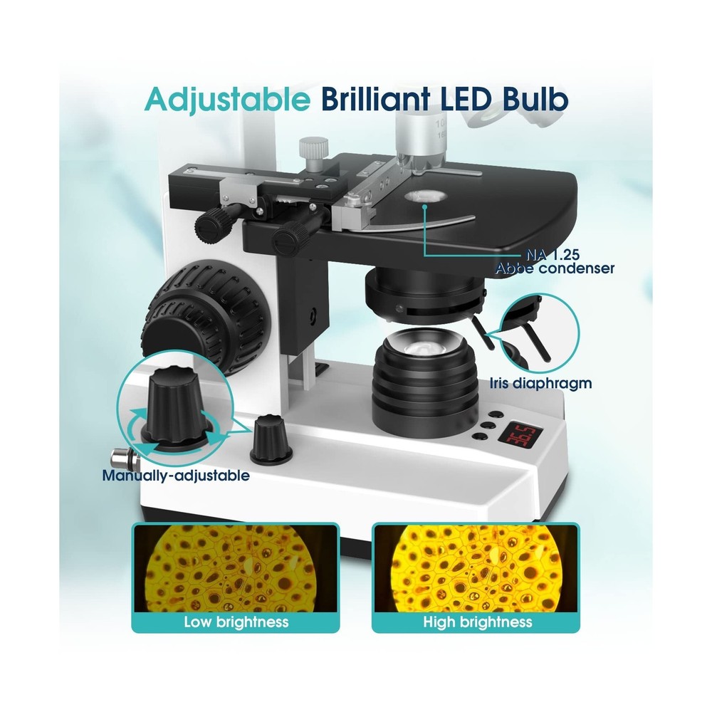 Lab Compound Monocular Microscopes with Constant Temperature,Dual-View Micros...