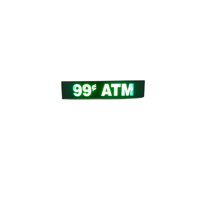 99 cent mirroxy atm led sign