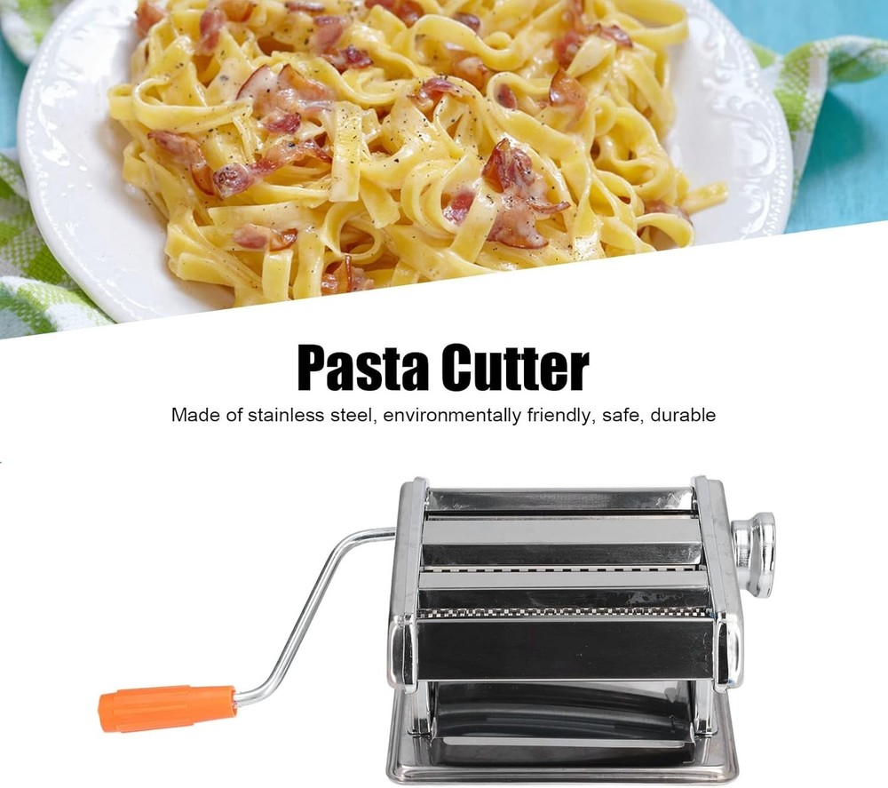 Pasta Maker Machine, Manual Noodle Pressing Machine with Adjustable Thickness Se