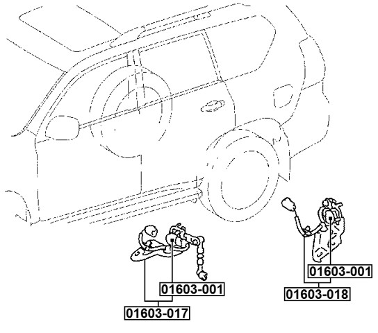 Level Sensor, Rear Right Fits Toyota 89407-60040