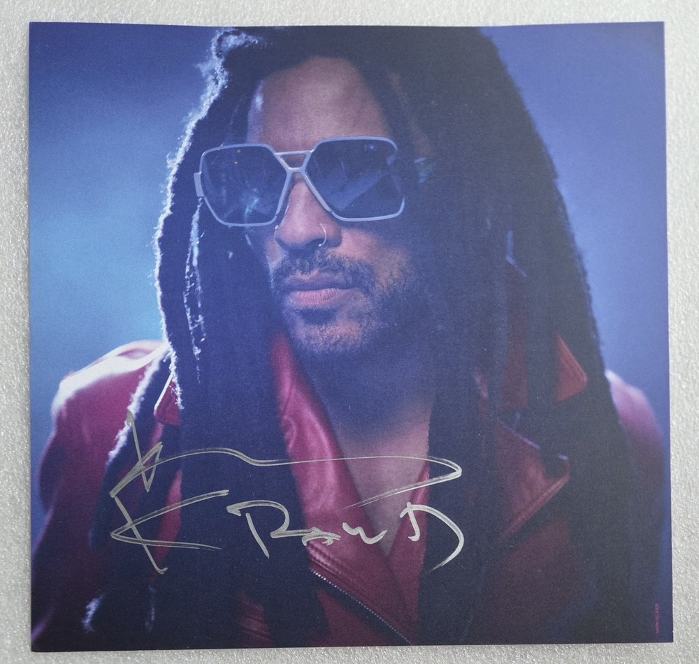 LENNY KRAVITZ AUTOGRAPHED 11X11 INSERT WITH NEW RECORD BECKETT BAS COA SIGNED