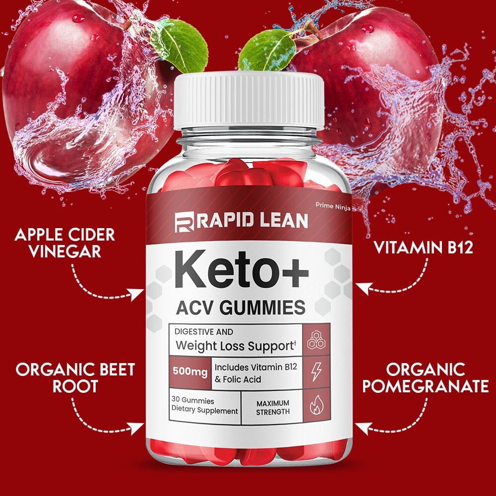 Rapid Lean Keto ACV Gummies, Official Rapid Lean Max Strength Gummies (2 Pack)
