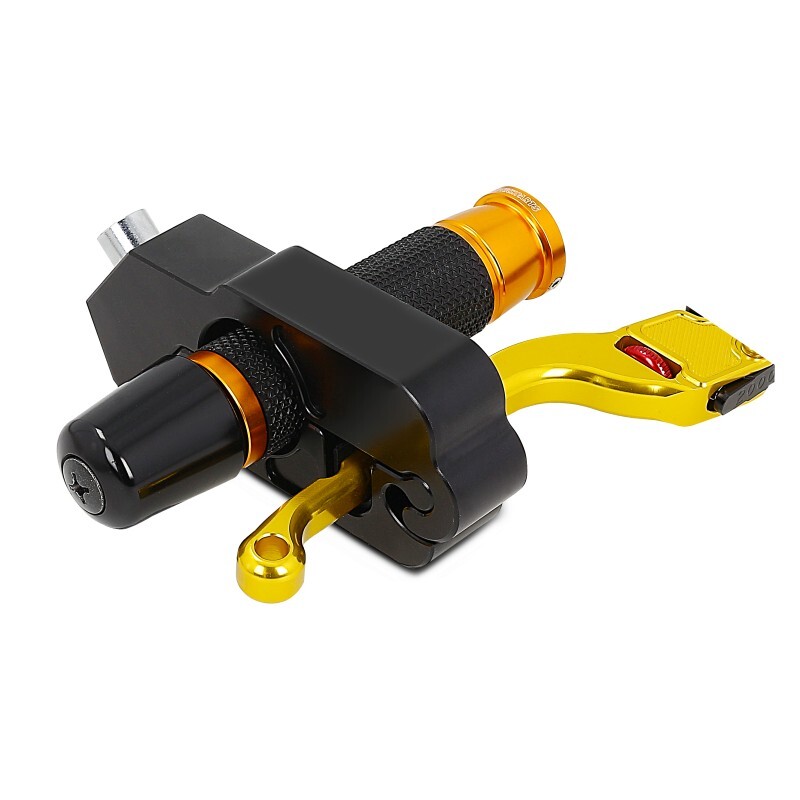 Motorcycle handlebar throttle grip lock PT22 security lock black