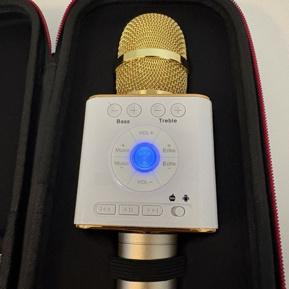 Tosing 04 Gold Portable Karaoke Microphone Bluetooth Speaker