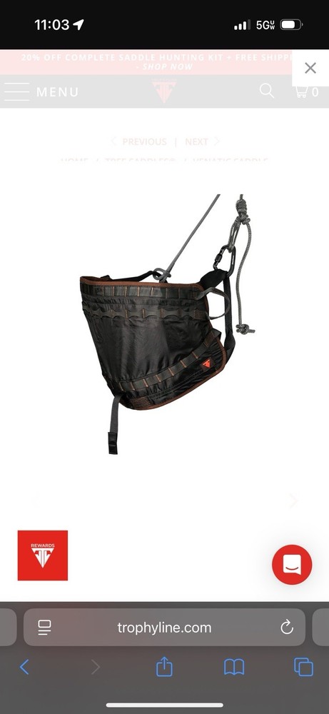 Trophyline Venatic Saddle Black With Dump Pouches