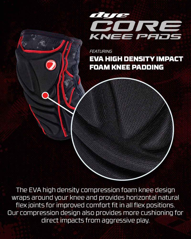 Dye Core Knee Pads Dyecam Black/Red Med