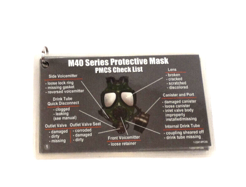 M40 Series Protective Mask PMCS Checklist 1-22414PC00