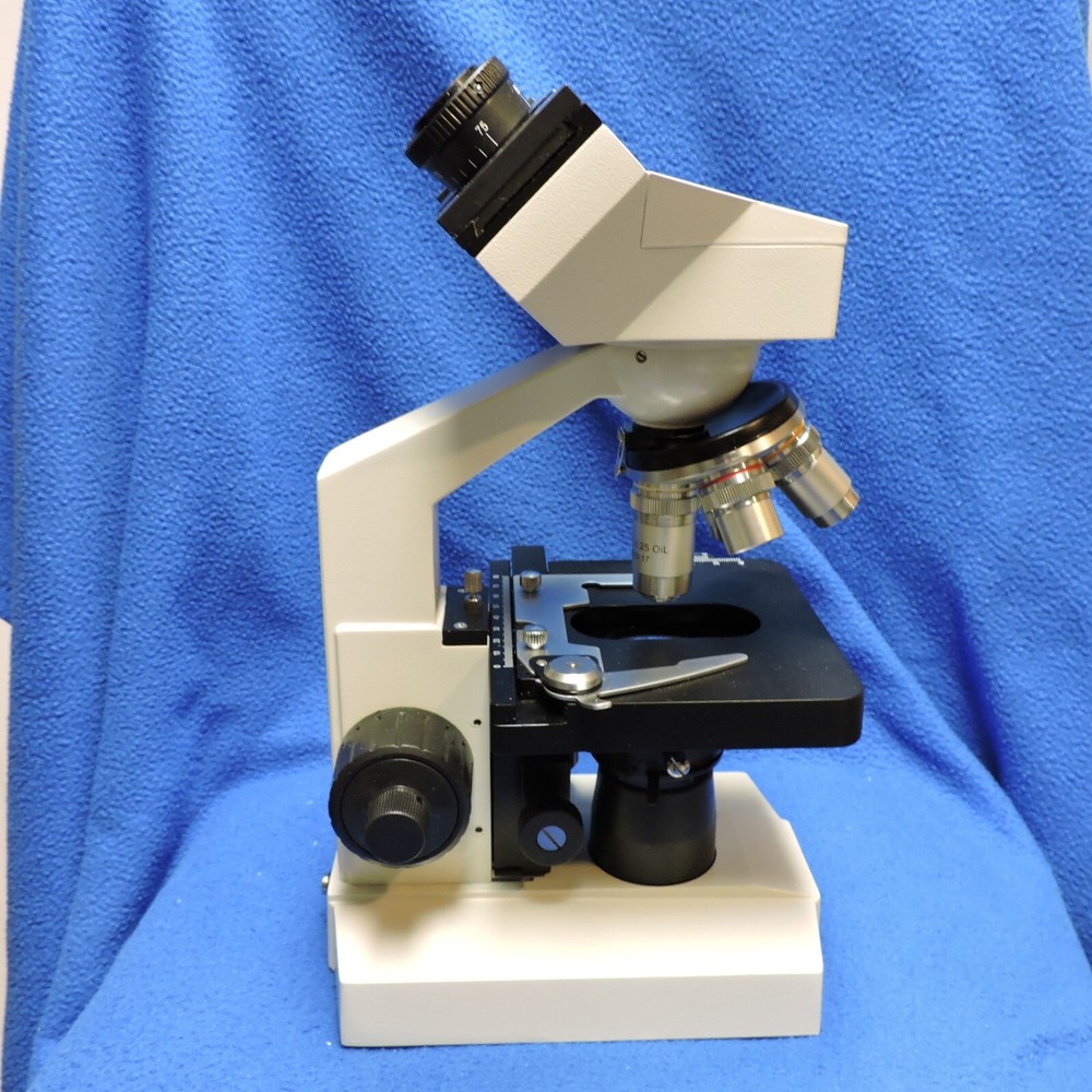 Omax Microscope G2018007467 Rotatable Head 4 Lens Missing Eyepieces