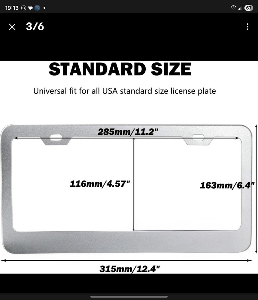 2 pcs -Audi- Silver License Plate Frame
