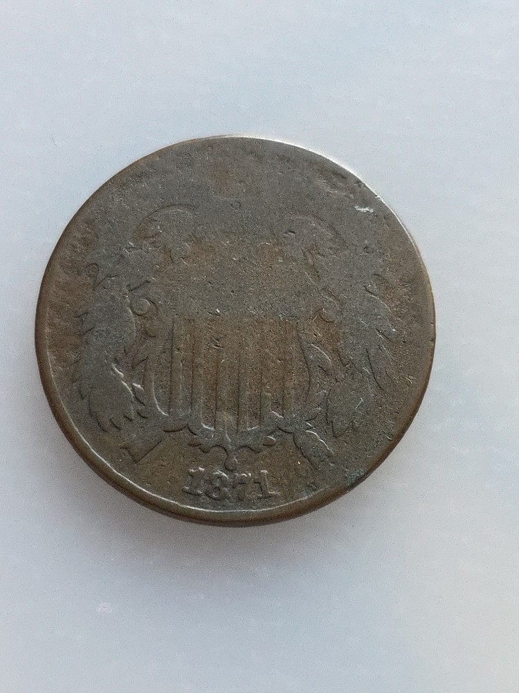 1871 Two Cent Piece 2c Circulated