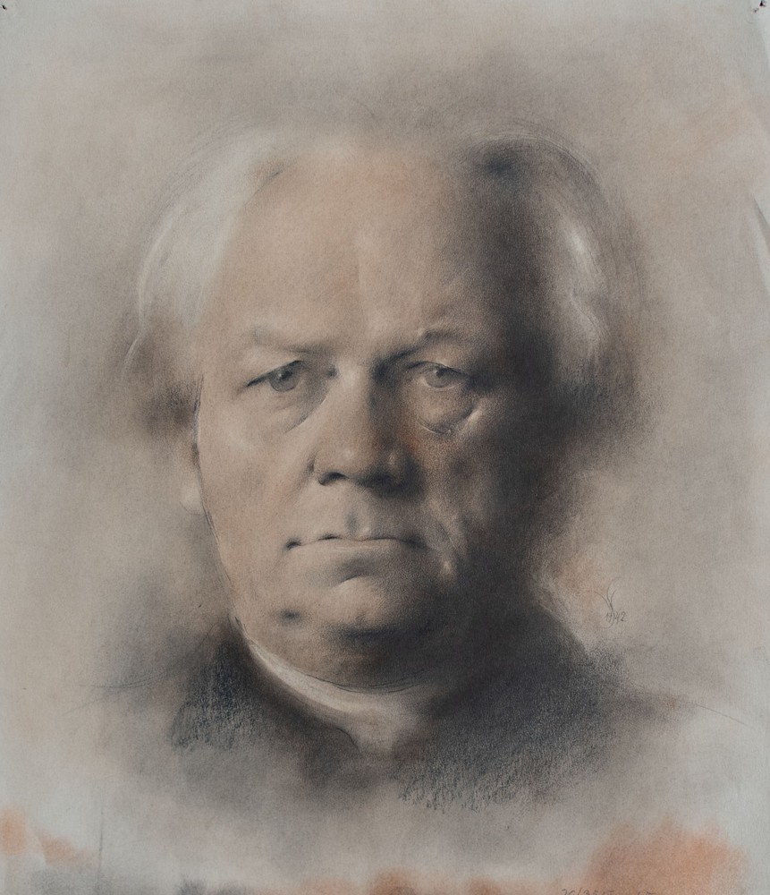 Willi Schmid Fedor Stepun Munich Secession monogram unique pastel 1942