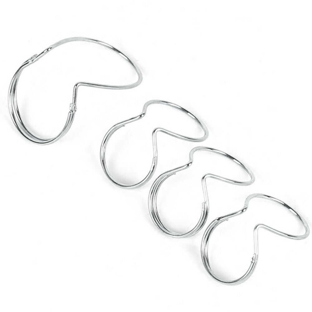 4PCS Finger Guitar Metal Picks (Silver) Different Guitar picks
