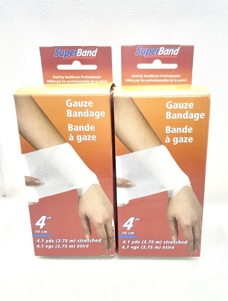 SuperBanad Gauze Bandage 4 "( 2 Pack)