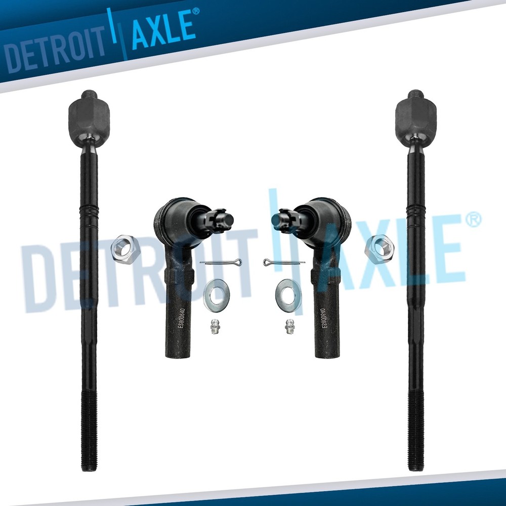 Front Inner Outer Tie Rods for 2010 2011 2012 2013 2014 2015 2016 Cadillac SRX