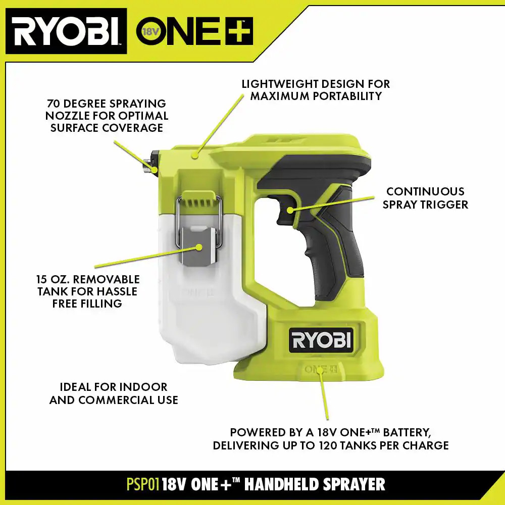 PSP01B ONE+ 18V Cordless Handheld Sprayer (Tool Only) NEW
