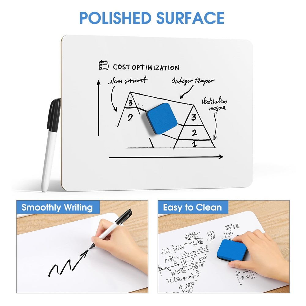 MaxGear Small White Board 2 Pack Dry Erase Boards, 9''x 12'' 2 Count,