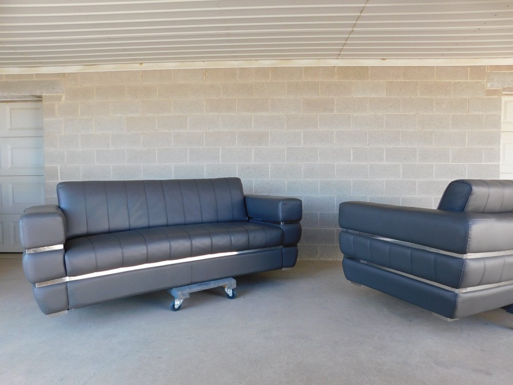 Divan Italia Contemporary Modern Leather Sofa Set