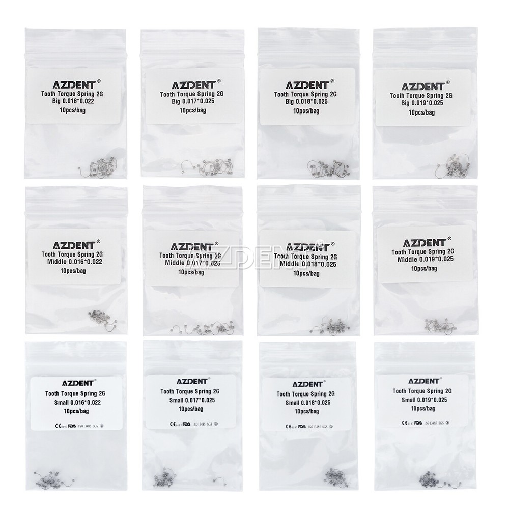 10pcs/Pack Dental Orthodontic Anterior Teeth Torque Rectangular Springs AZDENT