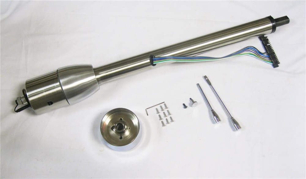Tilt Automatic 32" Steering Column Shift Indicator 9 Hole Wheel Adapter Polished