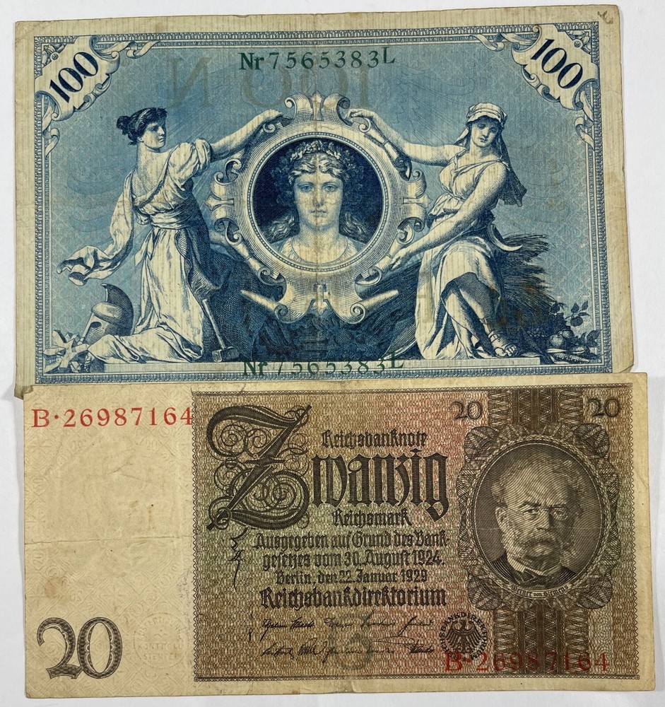 Germany 7 Diff. old notes mixed grades (#757)
