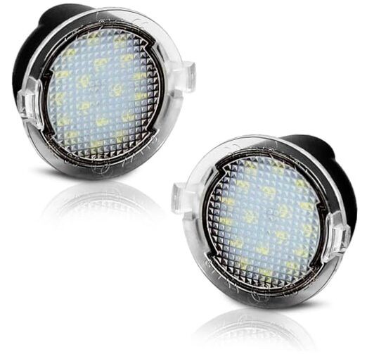 2PC Full LED Side Under-Mirror Puddle Light Lamp Assembly Replacement White