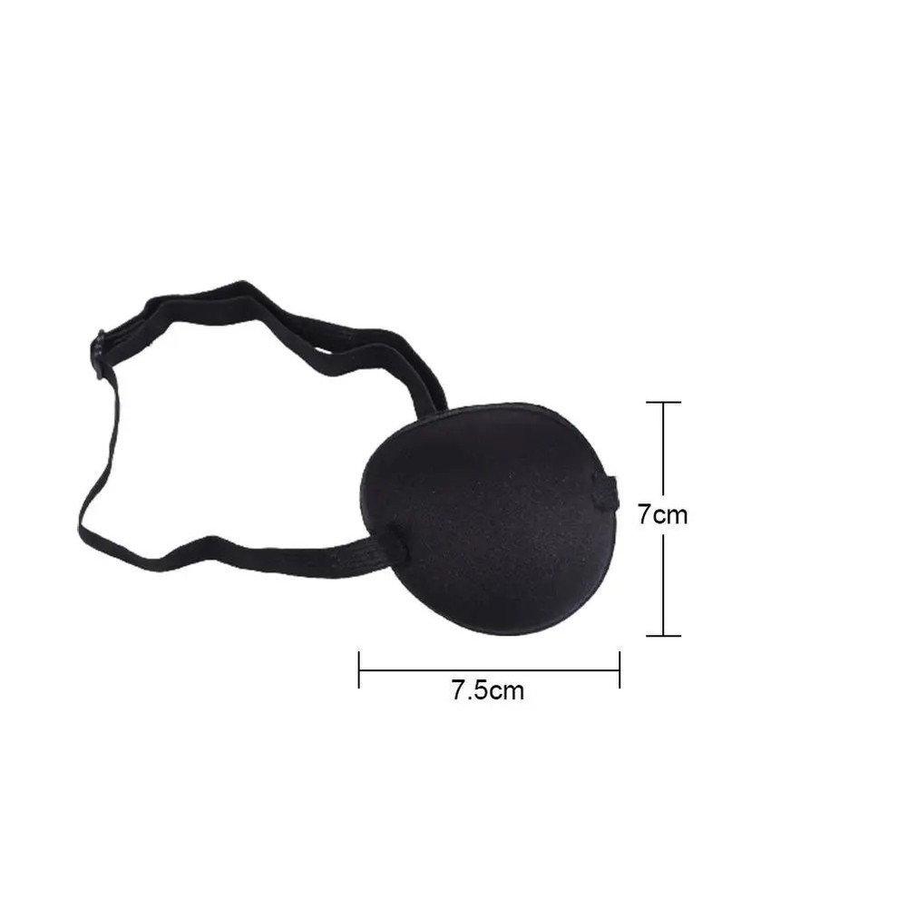 1/2PCS Eye Patch Groove Eye Shade Concave Washable Soft Adjustable Strap Black