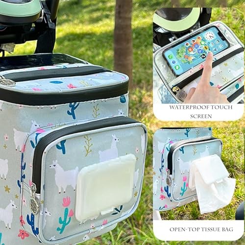 Motorcycle Handlebar Storage Bag - Multi-Functional Organizer with Orange