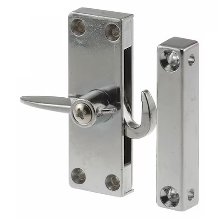 Prime-Line A 103 Chrome Screen Door Latch And Keeper (Single Pack)