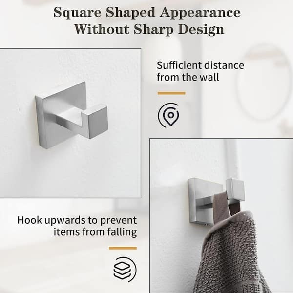 4-Piece Bath Hardware Set with Towel Bar
