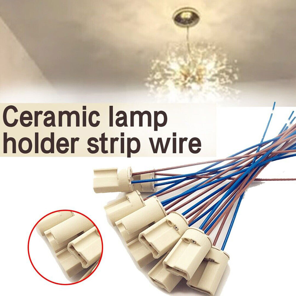 10pcs G9 Base Ceramic Lamp Holder Socket & Cable  LED bulb down Light