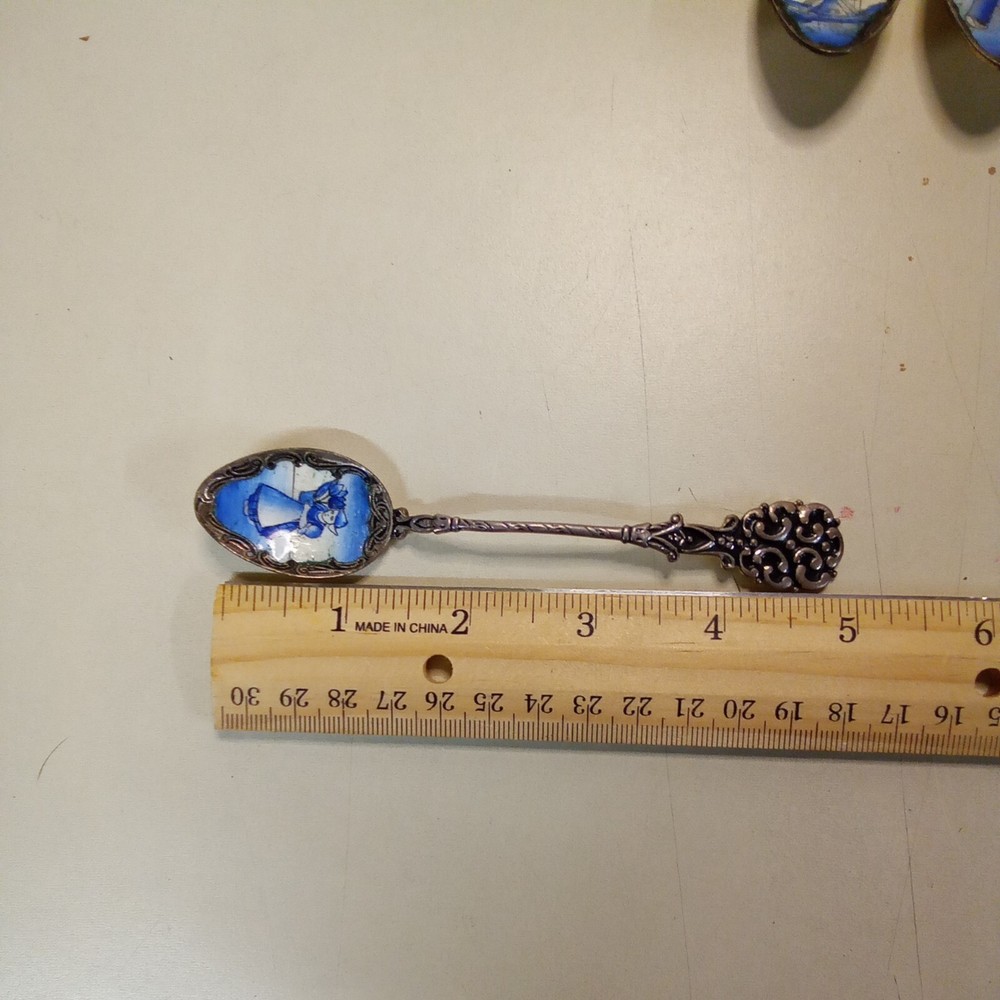 Czesuoslavia Painted Silver Plated Teaspoons