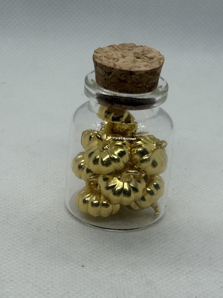 Small Gold Pumpkin In A Bottle