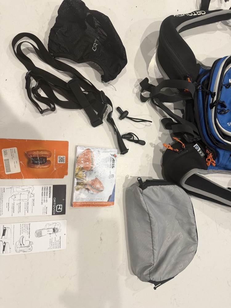 Ortovox ABS / MASS backpack, shovel and probes