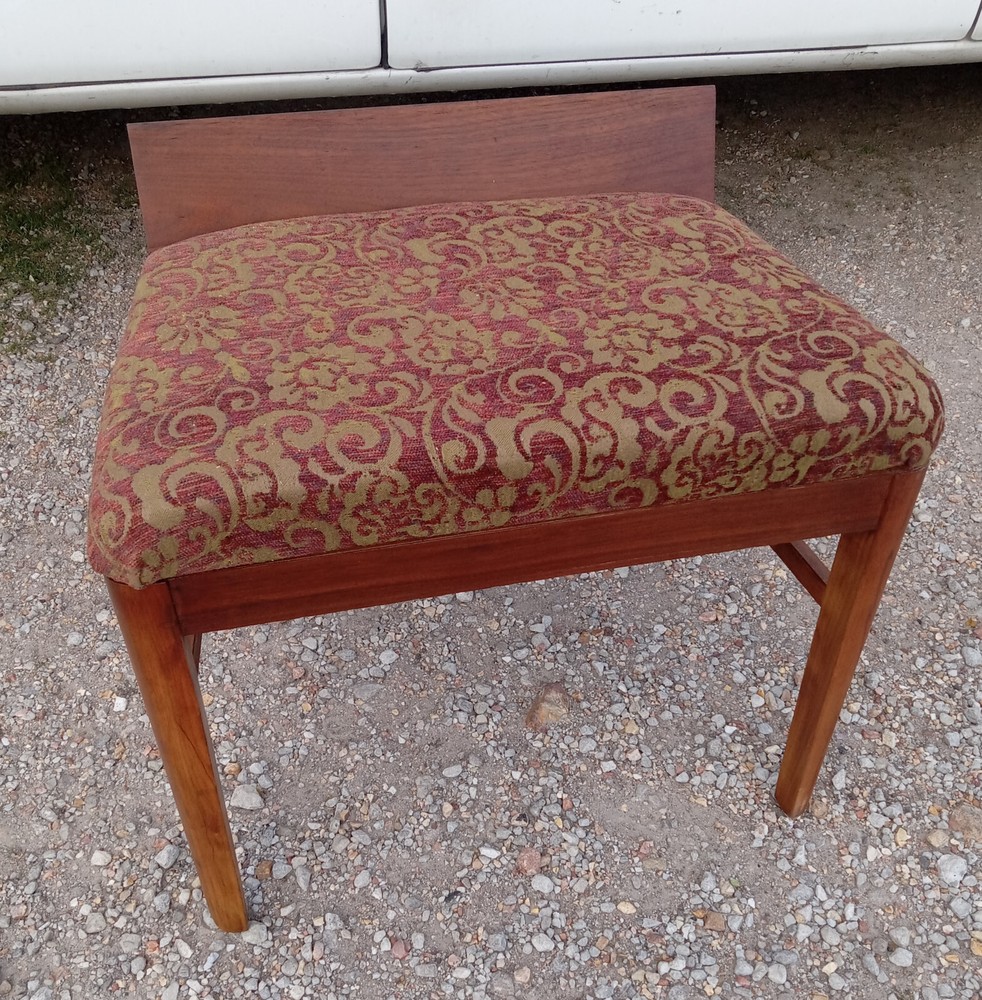 Mid Century Mahogany Vanity Bench   (VB15)