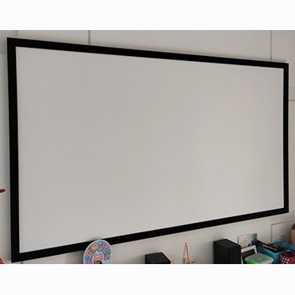 130"16:9 Aluminum Fixed Frame Projector Screen MountWall Projection Theater Home