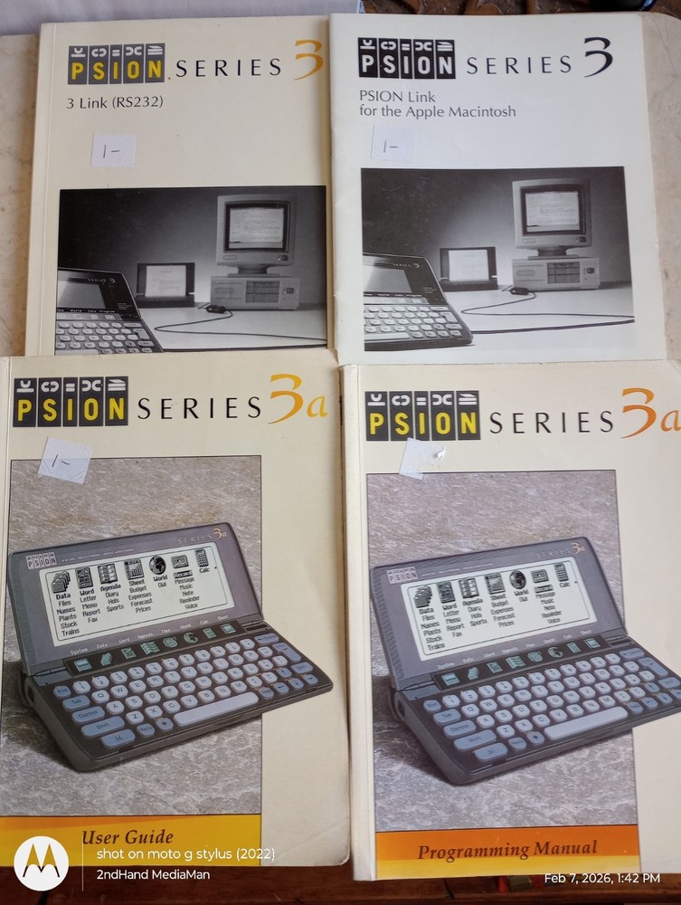 PSION SERIES 3 PROGRAMMING MANUAL&USER GUIDE&MACINTOSH/APPLE 3 LINK BOOK LOT