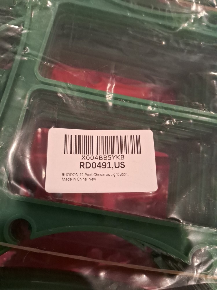 NWT 12 Pack Ruodon Christmas Light Strands Wrappable Holders w/Storage Bag