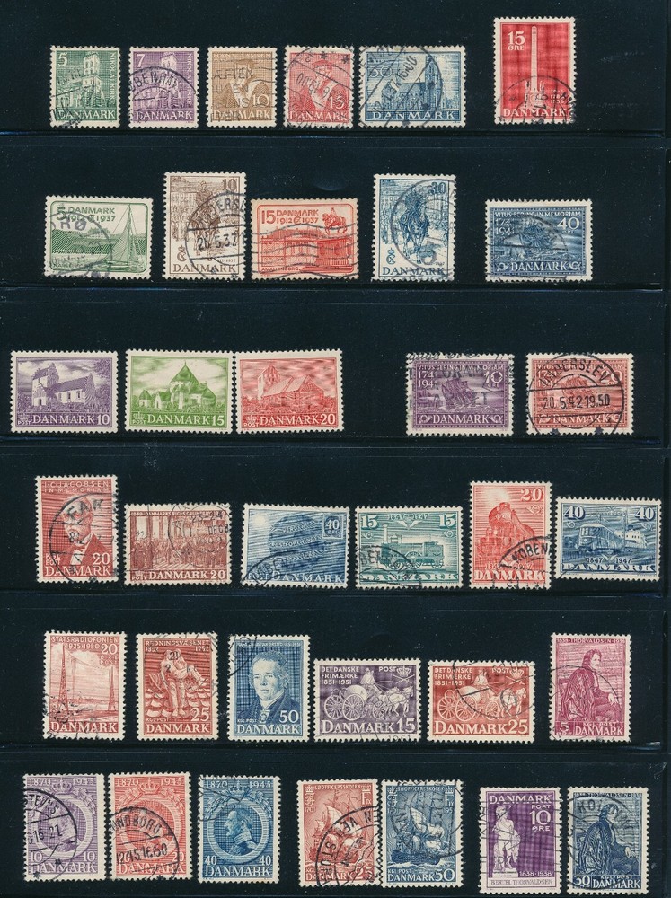 DENMARK (1936-66) *COMPLETE SETS & SINGLE ISSUES* USED; CV $30+ INCL #252-6