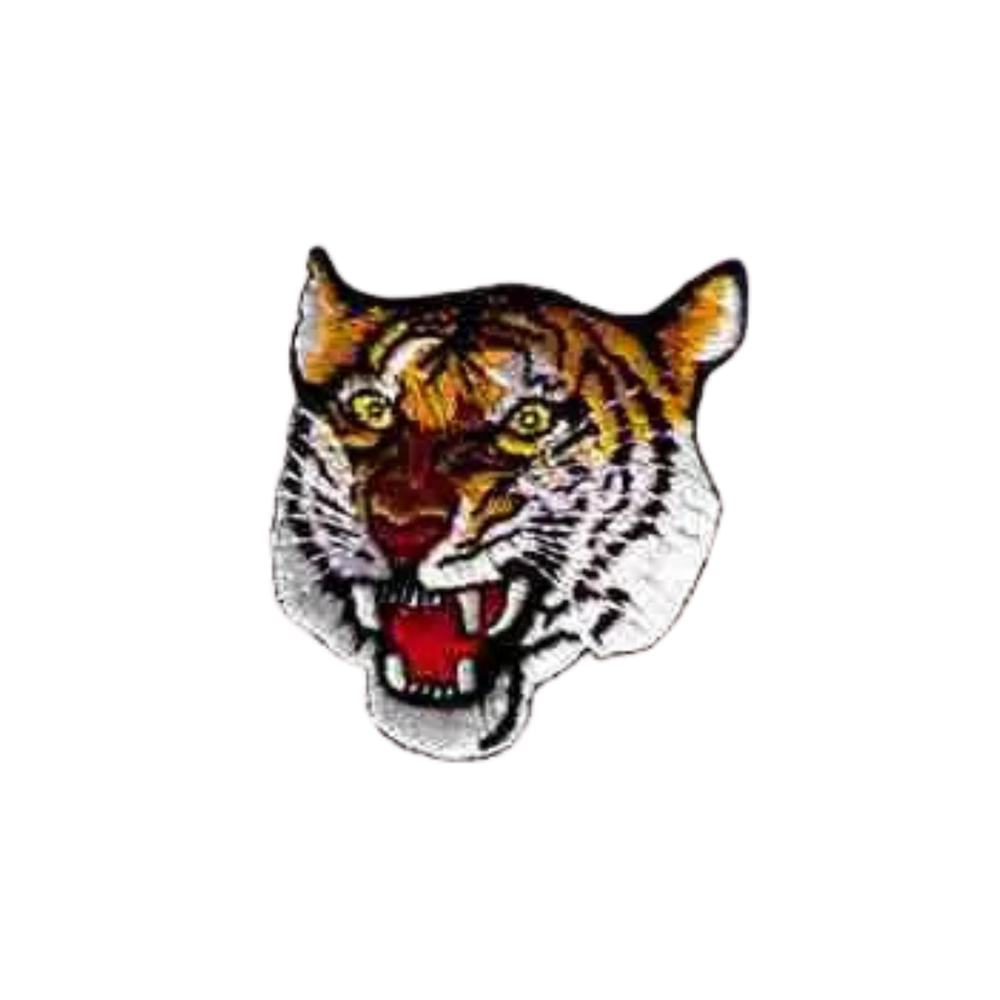 Tiger’s Ferocious Head (2-Pack) Iron On Patch