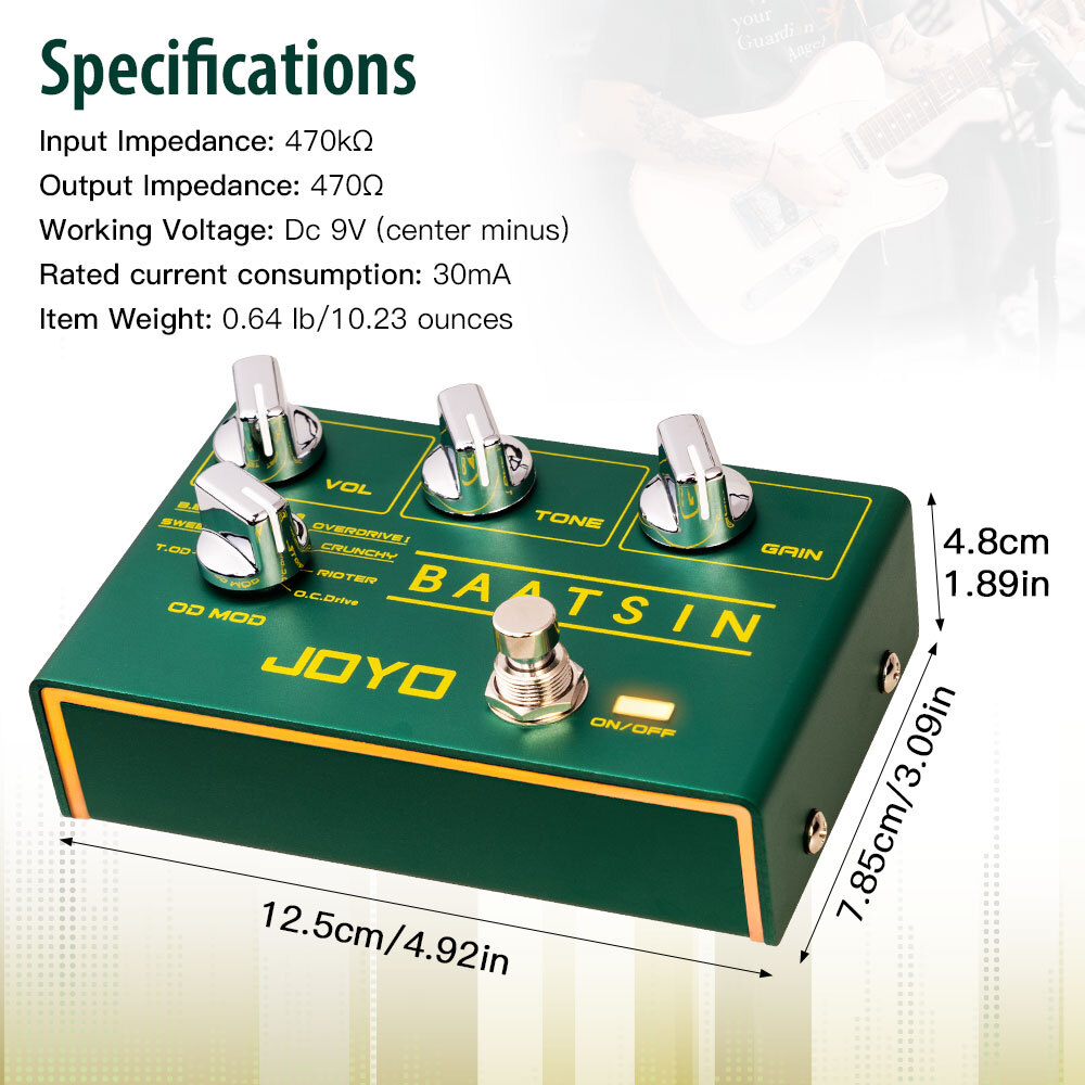 JOYO Distortion Overdrive Guitar Pedals Multi Effects Pedal 8 Types (Opened)
