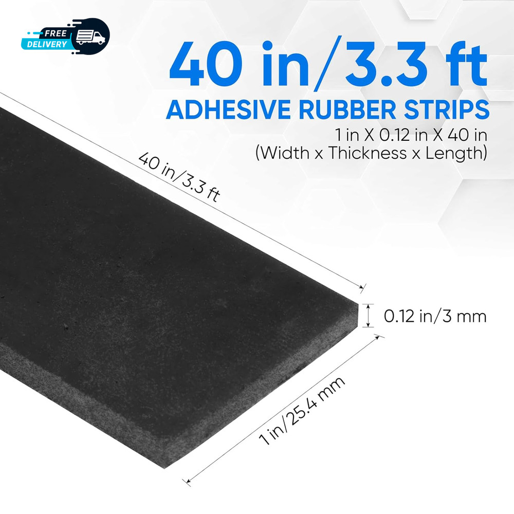 Rubber Strips Solid Rubber Sheets Self Adhesive Neoprene Rolls & Strips for DIY