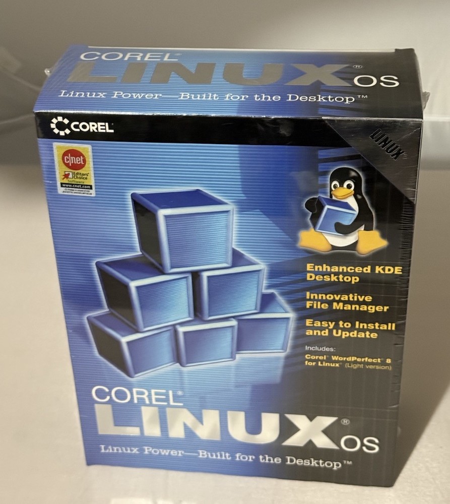 Corel Linux OS (1999) – Vintage Linux Distribution with WordPerfect 8- Sealed