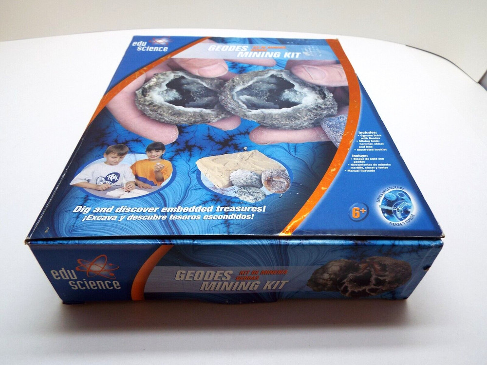 GEODES MINING KIT...EDU SCIENCE...DIG AND DISCOVER TREASURES
