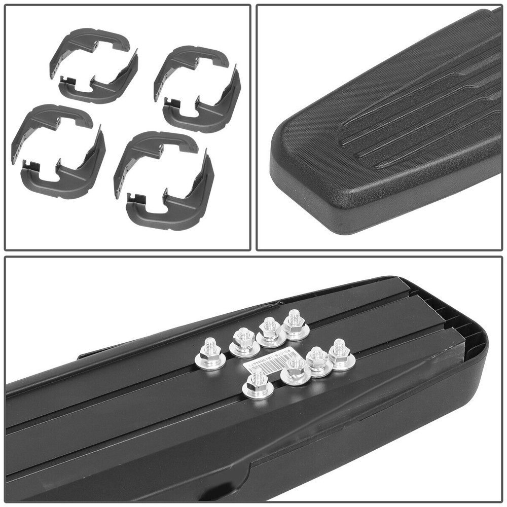 For 2017-2019 Silverado Sierra Crew Cab 6"Side Step Nerf Bar Running Board Black