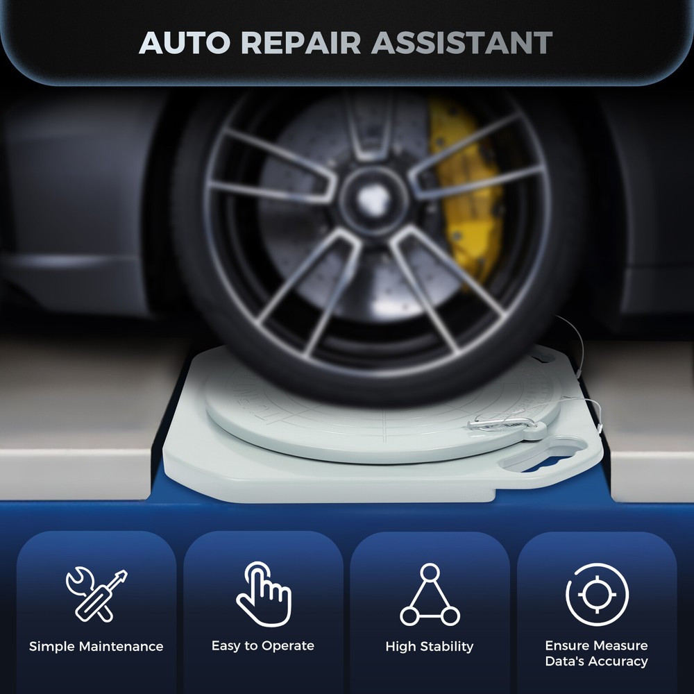 2pcs 5 Ton Front End Wheel Alignment Turntable Plate 360?? Rotating Plate Table