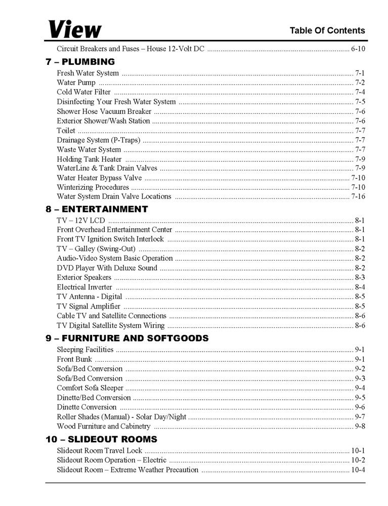 2012 Winnebago View Home Owners Operation Manual User Guide Coil Bound