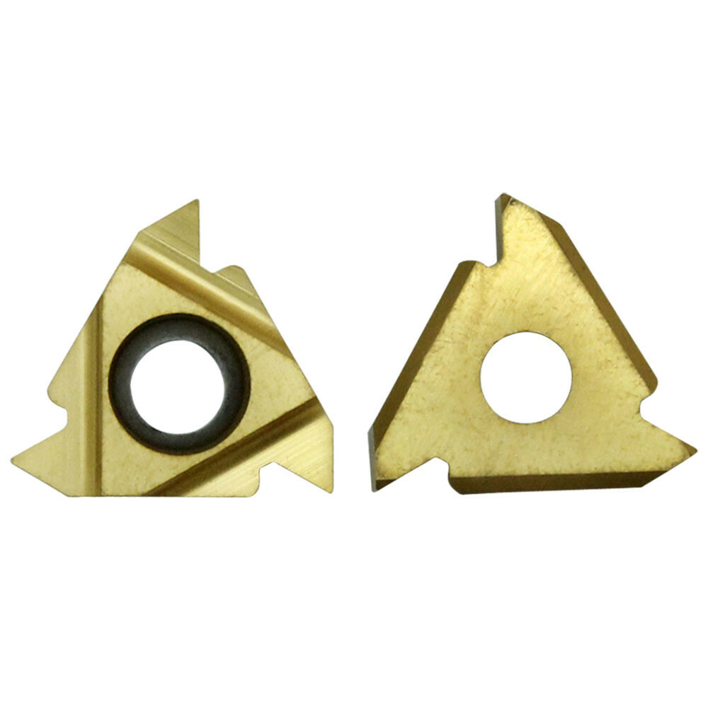 10Pc Indexable Tin Inserts 11ER A60 Carbide Threading Threader Lathing SER3 Bits