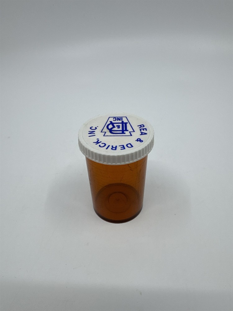 Vintage Nostalgic Defunct Rea & Derick Empty Pill Bottle Organizer
