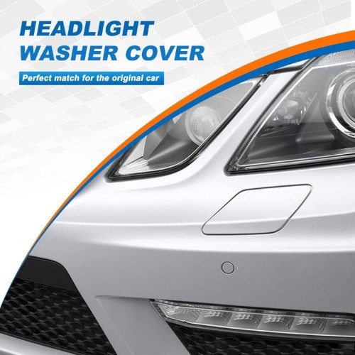 Front Bumper Headlight Washer Nozzle Cover C Color: White Right passenger side